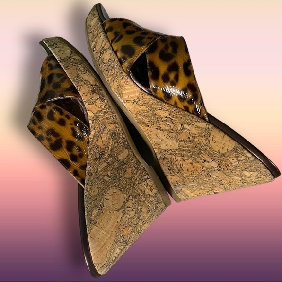 Brighton Leopard Print Wedge Sandals - Picture 7 of 16